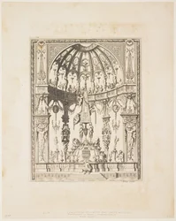 Das Satyrbegräbnis aus einer Serie von Entwürfen für dekorative Paneele, 1670-80